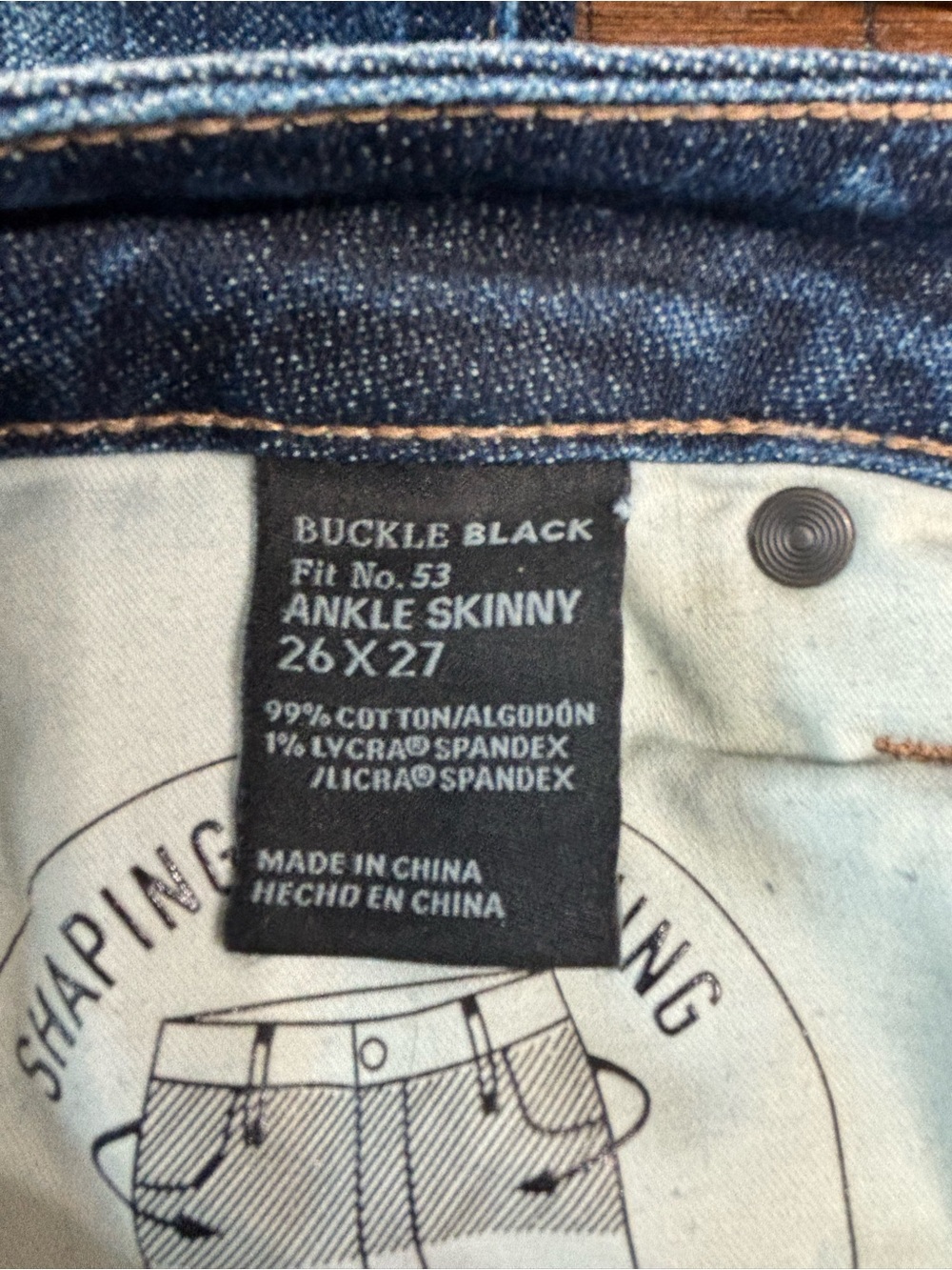 Buckle Black Dark Blue Cropped Ankle Jeans - Picture 4 of 7